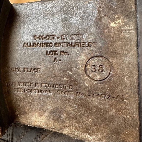 All Saints Spitalfields Gray Brown Combat Moto Lace Up Side Zip Distressed Boot - Picture 13 of 15